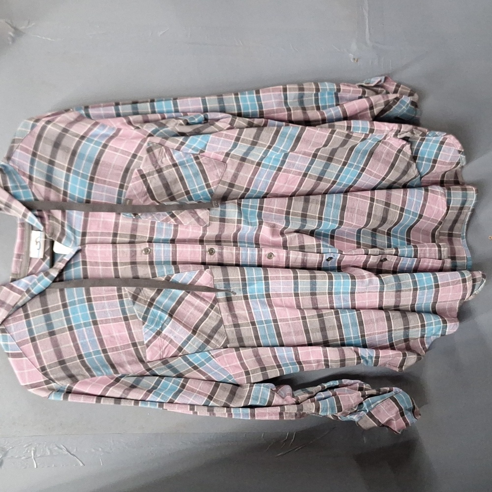 Plaid Button-Up Women's Top